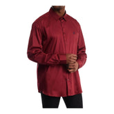 Polo Shirt L/S Sateen Burgundy